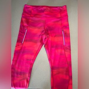 Hot pink, Athleta tights, size L